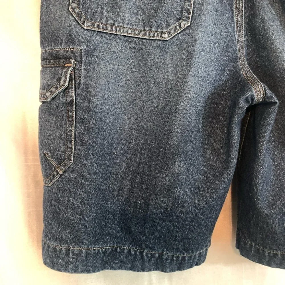 Duluth Trading  Cargo Jean Shorts Med Wash High Rise Ladies 12 - Picture 8 of 10